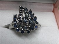 $300. St. Sil. Sapphire (4ct) Ring (size 9)