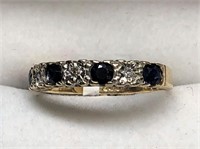 $1000. 10kt. Sapphire (0.80ct) Ring (Size 7)