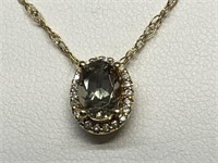 $3200. 10/14kt. Zultanite (0.98ct) Necklace