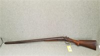 Antique wh Hamilton double barrel shotgun has