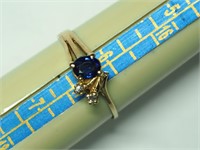 $600. 10kt. Sapphire Ring (Size 6)