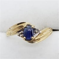 $750. 10kt.  Diamond / Sapphire Ring