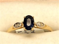 $400. 14kt. Sapphire Ring (size 7.9)