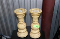 PAIR OF LARGE CANDLE HOLDERS
