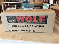 Unopened Case Wolf 223 75 grain