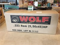 Unopened Case Wolf 223 75 grain