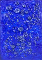 French Abstract Mixed Media Signed Yves Klein