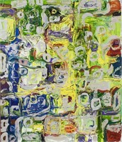 American Abstract Oil on Canvas Signed Lee Krasner