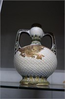Bulbous double handled Dragonware vase 13"