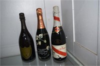 3 Champagne collector bottles incl. 1985 Dom Perig