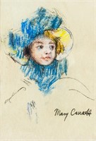 American Pastel on Paper Signed Mary Cassatt