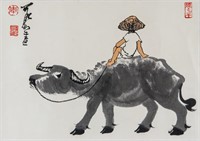 LI KERAN Chinese 1907-1989 Watercolor Paper