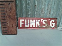 Funk's "G" tin sign