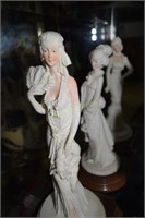 3 A. Belcari Italian figures - Girls in ivory dres