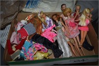 Collection of Barbies, clothing & accessories