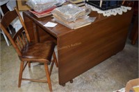 Solid cherry drop leaf table