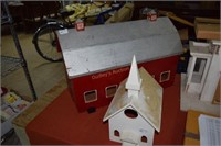 Wooden Doll house barn, chapel