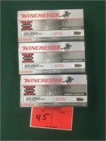 Three Boxes of Winchester SuperX .22-250