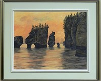 Roselys Beliveau - Hopewell Rocks oil painting