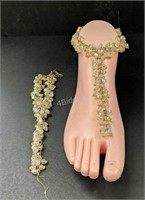 TH- Clear & Gold Wedding Barefoot Sandals