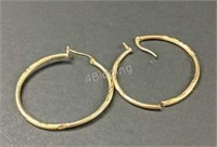 TH- 14KT Gold Hoop Earrings