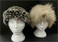 JR-2nd Pair of Vintage Faux Fur Hats