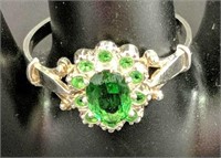 TH-Sterling Silver & Emerald Ring