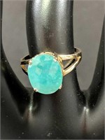 TH-10KT Gold & Natural Emerald Ring