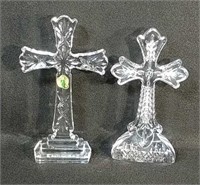 Pair Of Waterford Crystal Crosses