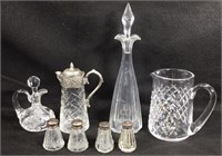 Cut Glass Group - Syrups, Decanter, Shakers