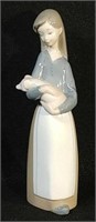 Lladro Spanish Porcelain 1011"girl With Pig"