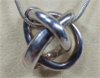 Sterling Silver Designer "knot" Pendant