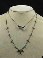 Two Silver & Turquoise Necklaces