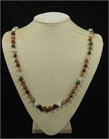 Multicolored Jade Bead Necklace