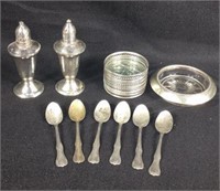 Assorted Sterling Silver Spoons & Shakers