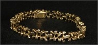 14 Karat Gold Nugget Bracelet