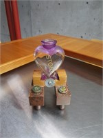 Purple Heart Vase by V. Tinkl. (Lrg., wabi-sabi.)
