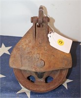 Cast Iron 6"  Vintage Single pulley