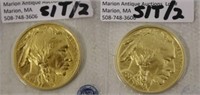 TWO 2006 $50 INDIAN 1 OZ. EACH GOLD COINS,