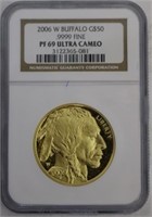 2006 $50 GOLD BUFFALO COIN ULTRA CAMEO SLABBED