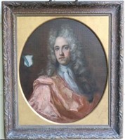 18TH C ENGLISH OIL PAINTING OF SIR THOMAS STANLEY