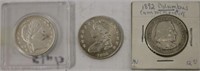 3 U.S. 1/2 DOLLAR SILVER COINS TO INCLUDE ONE