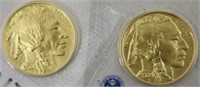 TWO 1906 $50 INDIAN 1 OZ. EACH GOLD COINS,