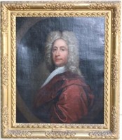 18TH C ENGLISH OIL PAINTING ON CANVAS, PORTRAIT