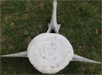 19TH C WHALE VERTEBRAE, 27" HIGH X 33" WIDE X 9"