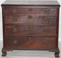 LATE 18TH C AMERICAN MAHOGANY CHIPPENDALE