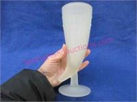frosted horn ale glass (8.5in tall)