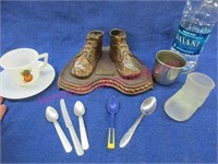 mr. matson's baby shoes & cup-saucer -other pcs