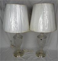 Pair Of Zajecar Crystal Lamps W/ Shades
