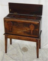 Vintage Solid Wood Sewing Box